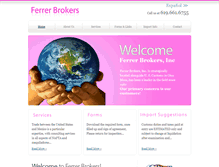 Tablet Screenshot of ferrerbrokers.com